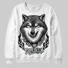 Jordan 12 Black Wolf Grey DopeSkill Sweatshirt Wolf Grey Graphic Streetwear - White