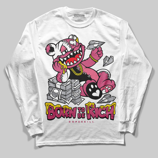 Diesel Pink S - Serendipity Pro-X1 Trainers DopeSkill Long Sleeve T-Shirt Born To Be Rich Graphic Streetwear - White