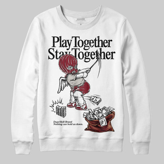 Adidas SAMBA OG ‘Collegiate Burgundy’ DopeSkill Sweatshirt Play together, Stay together Graphic Streetwear - White