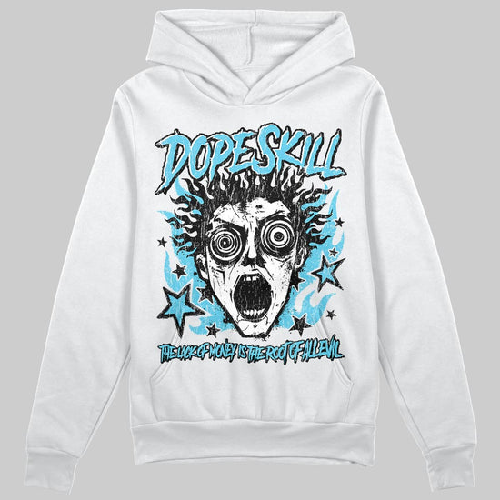 Jordan 11 Retro Gamma Blue (2025) DopeSkill Hoodie Sweatshirt Root of Evil Graphic Streetwear - White