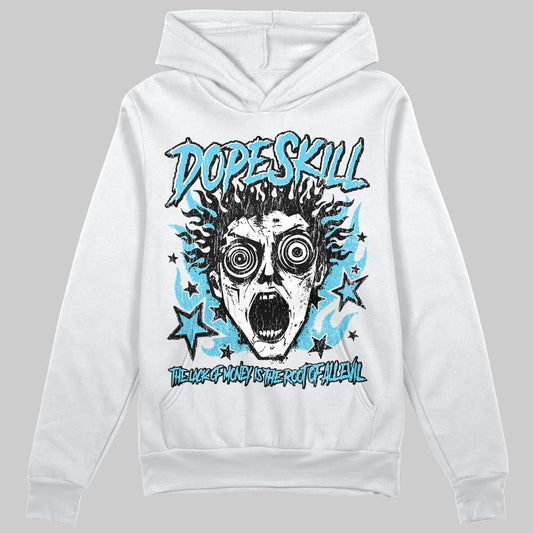 Jordan 11 Retro Gamma Blue (2025) DopeSkill Hoodie Sweatshirt Root of Evil Graphic Streetwear - White