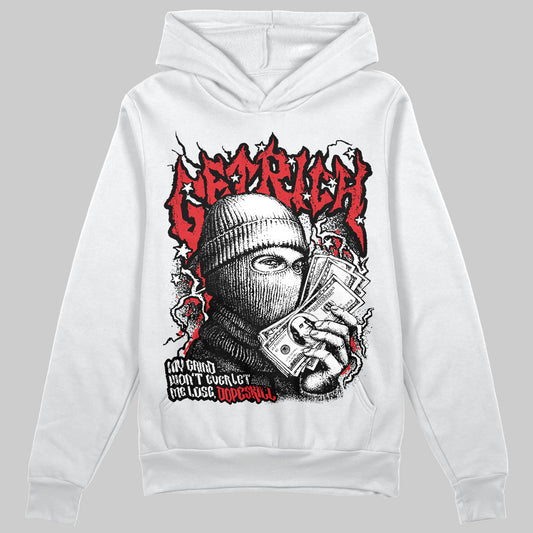 Black and White Sneakers DopeSkill Hoodie Sweatshirt New Get Rich Graphic Streetwear - White