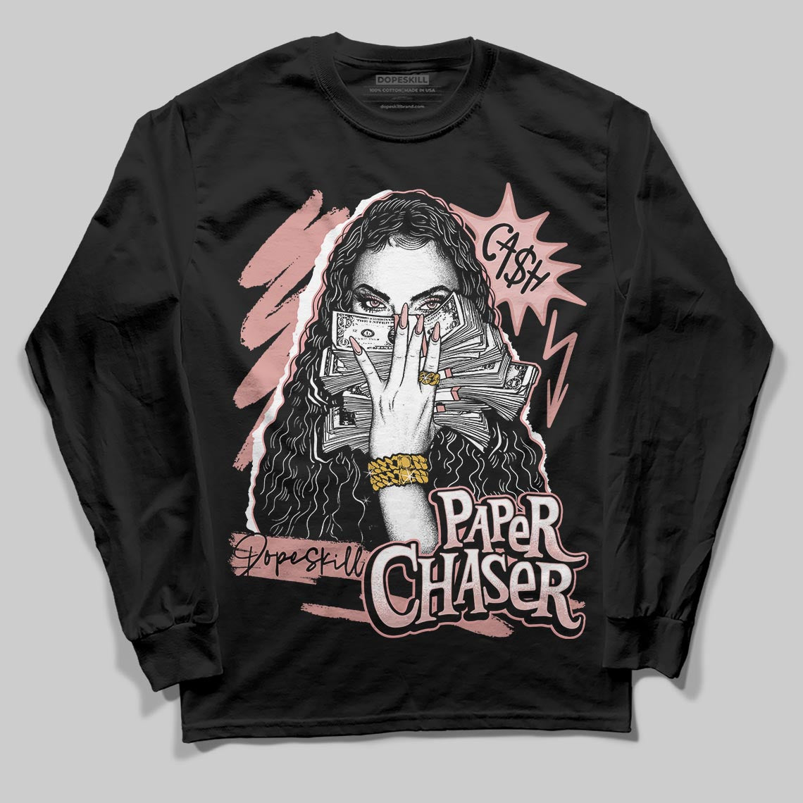 Jordan 40 “Dusty Rose” DopeSkill Long Sleeve T-Shirt NPC Graphic Streetwear - black