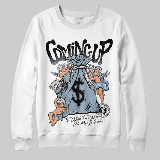 Jordan 40 “Blue Suede” DopeSkill Sweatshirt Money Bag Coming Up Graphic Streetwear - White