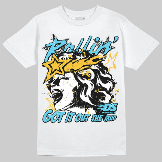 Jordan 11 Retro Gamma Blue (2025) DopeSkill T-Shirt Got It Out The Mud Graphic Streetwear - White 