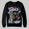 University Blue Sneakers DopeSkill Sweatshirt Rolling in Money Graphic Streetwear - Black