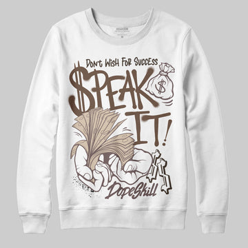 A Ma Maniére x Air Jordan 4 “Dark Mocha” DopeSkill Sweatshirt Speak It Graphic Streetwear - White