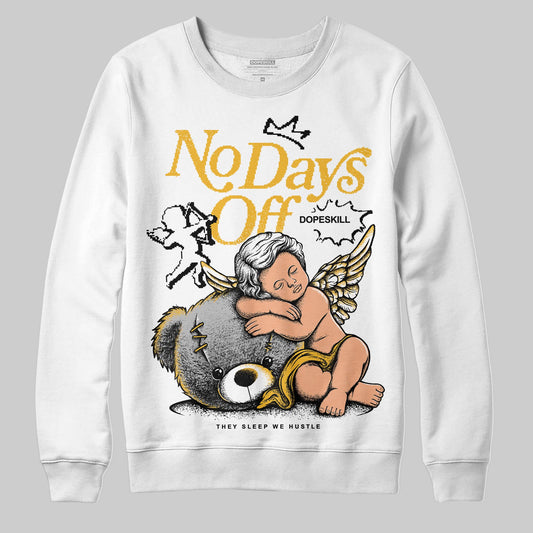 Jordan 5 'Tokyo' DopeSkill Sweatshirt New No Days Off Graphic Streetwear - White 