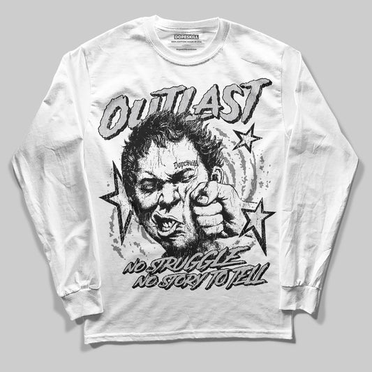 Grey Sneakers DopeSkill Long Sleeve T-Shirt Outlast Graphic Streetwear - White