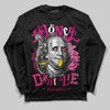 Rick Owens Pink Leather Low Sneakers DopeSkill Long Sleeve T-Shirt Money Don't Lie Graphic Streetwear - Black