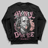 AMIRI White & Pink Stars Court Sneakers DopeSkill Long Sleeve T-Shirt Money Don't Lie Graphic Streetwear - Black