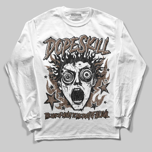 A Ma Maniére x Air Jordan 4 “Dark Mocha” DopeSkill Long Sleeve T-Shirt Root of Evil Graphic Streetwear - White