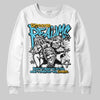 Jordan 11 Retro Gamma Blue (2025) DopeSkill Sweatshirt Distorted Realms Graphic Streetwear - White