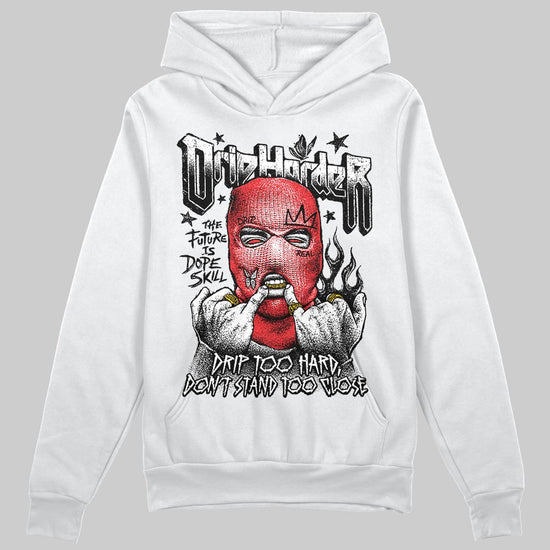 Black and White Sneakers DopeSkill Hoodie Sweatshirt Drip Harder Graphic Streetwear - White