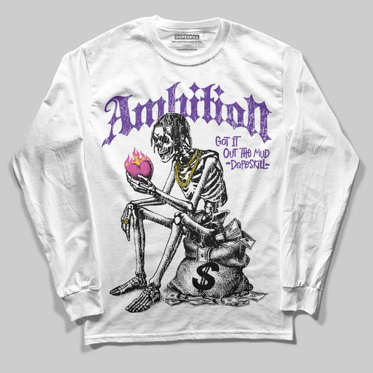 PURPLE Sneakers DopeSkill Long Sleeve T-Shirt Ambition Graphic Streetwear - White