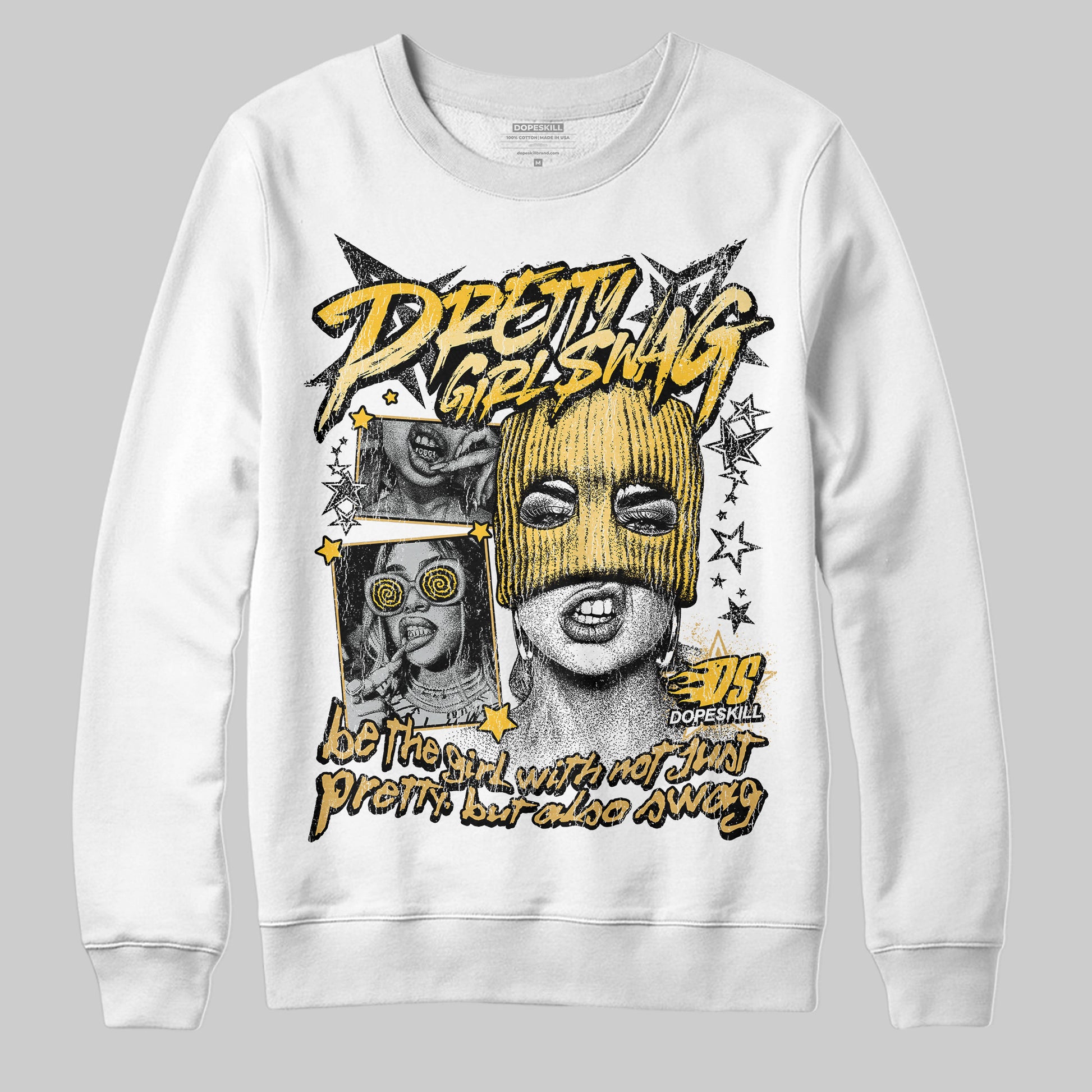 Jordan 12 "Phantom" DopeSkill Sweatshirt Pretty Girl Swag Graphic Streetwear - White