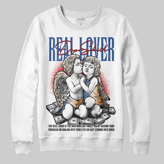 Jordan 17 Retro Low SP Infinite Archives DopeSkill Sweatshirt Real Lover Graphic Streetwear - White 