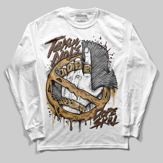 Jordan 5 “Earth/Metallic Gold” DopeSkill Long Sleeve T-Shirt Takin No L's Graphic Streetwear - White