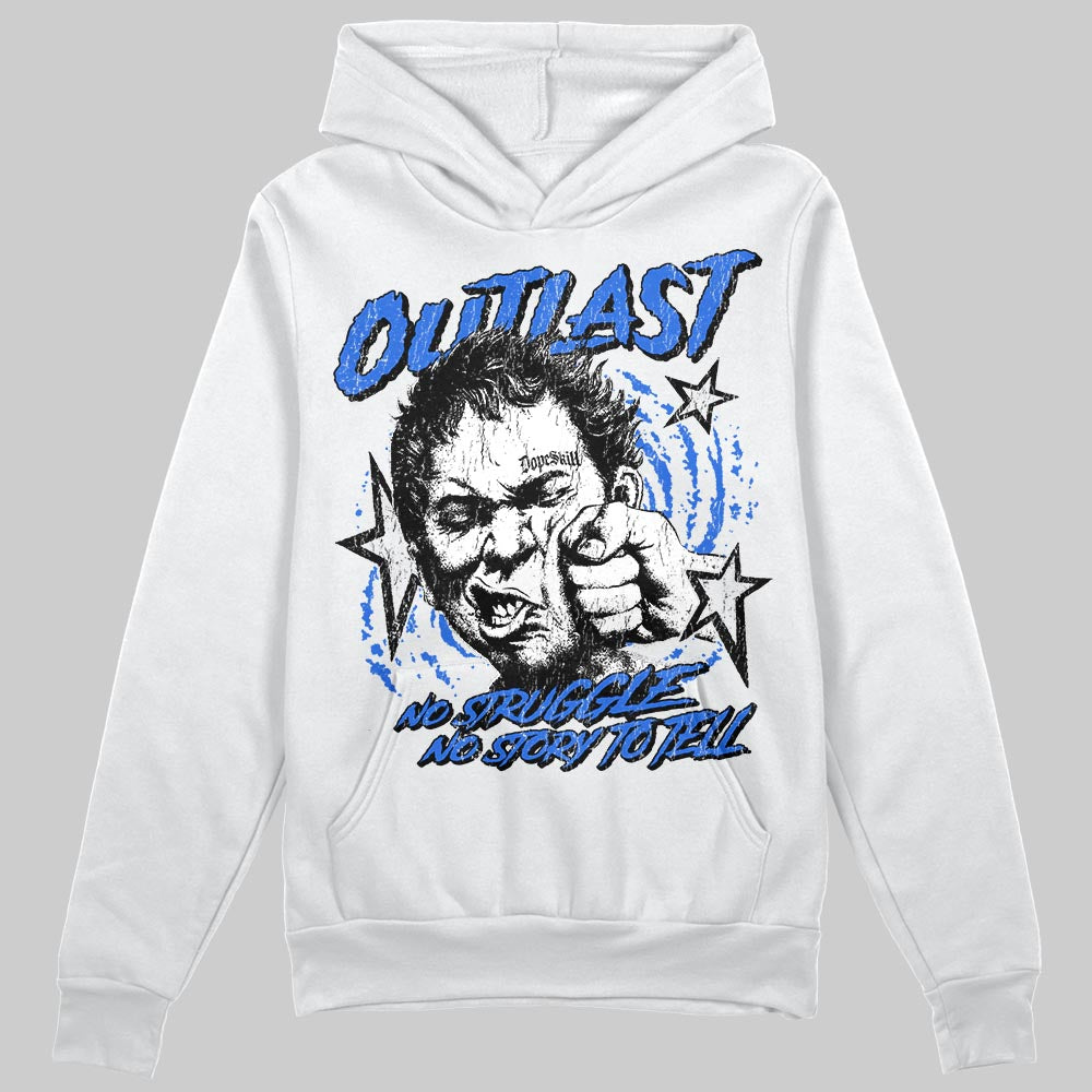 Royal Blue Sneakers DopeSkill Hoodie Outlast Graphic Streetwear - White