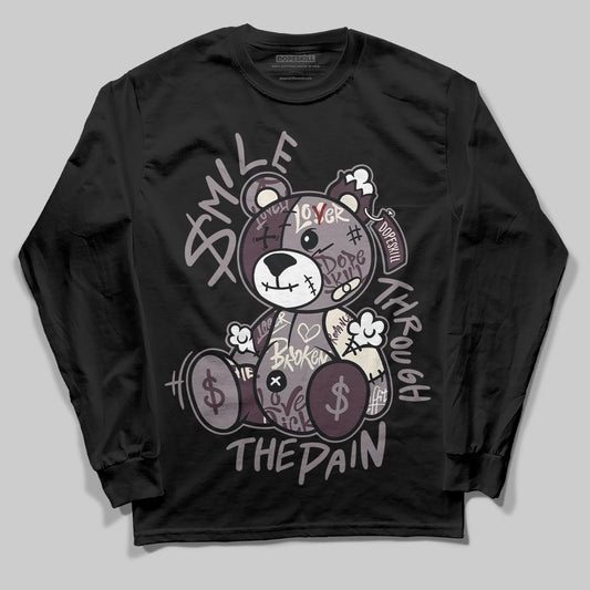 A Ma Maniére x Air Jordan 6 Retro “Smoky Mauve”⁠ DopeSkill Long Sleeve T-Shirt Smile Through The Pain Graphic Streetwear - Black