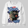 Royal Blue Sneakers DopeSkill Sweatshirt Rolling in Money Graphic Streetwear - White 