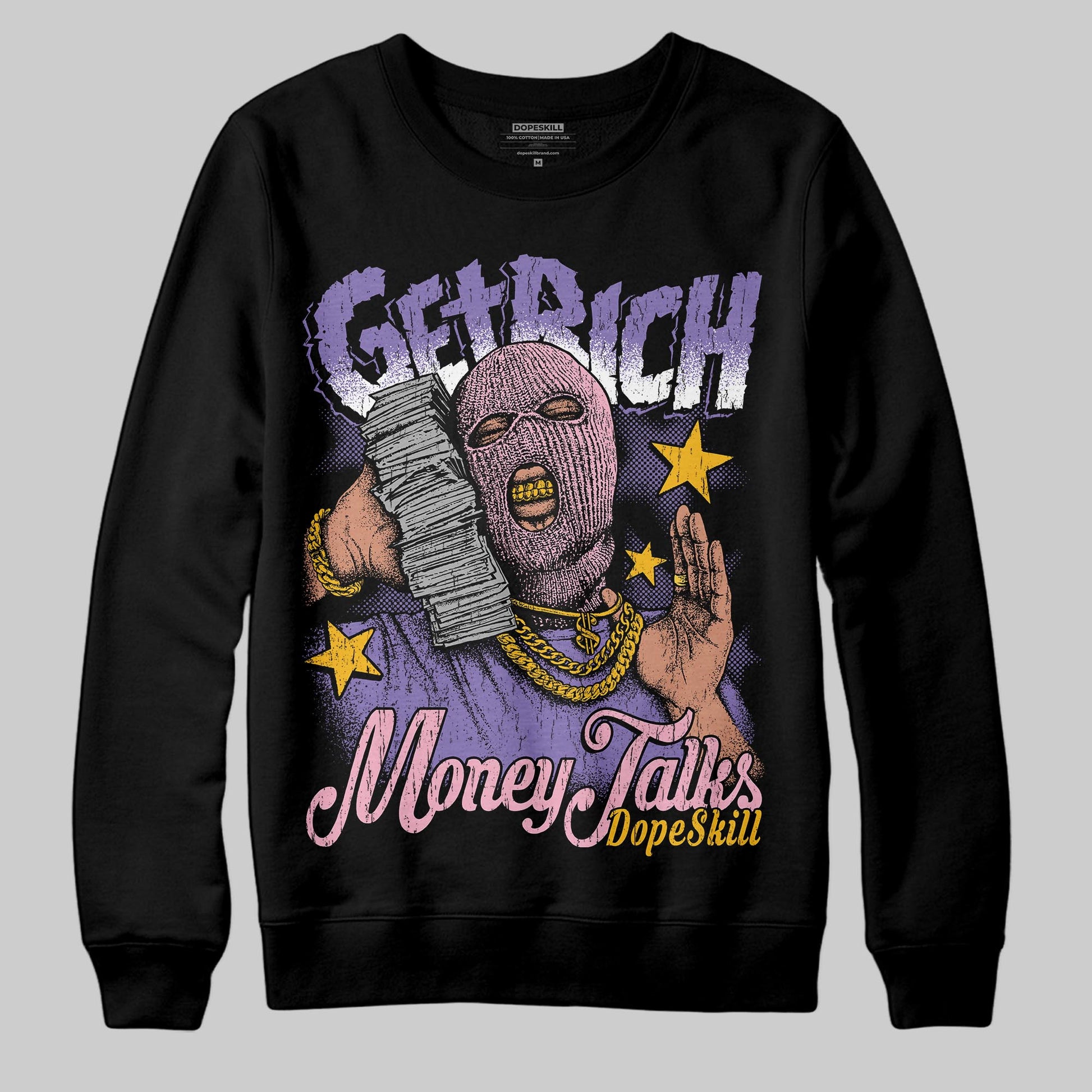 Jordan 11 "Mojave" DopeSkill Sweatshirt Get Rich Graphic Streetwear - black