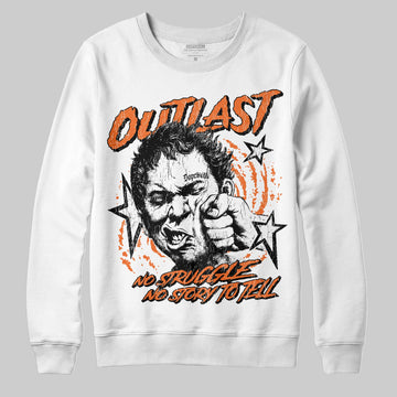 Orange, Black and White Sneakers DopeSkill Sweatshirt Outlast Graphic Streetwear - White