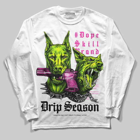 Neon Green Sneakers DopeSkill Long Sleeve T-Shirt New Drip Season Graphic Streetwear  - White