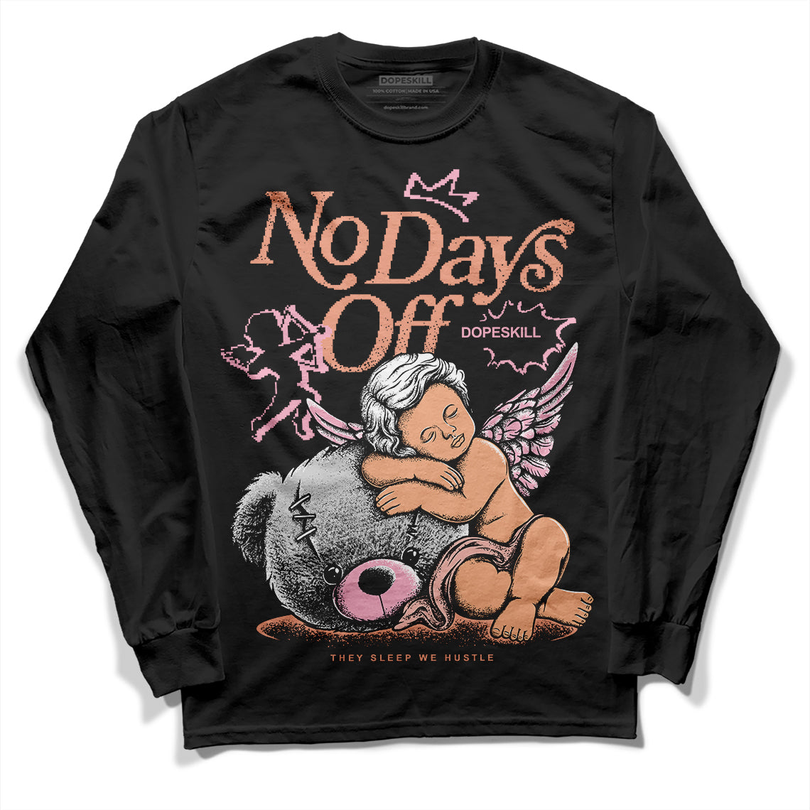 Jordan 11 Low “Legend Pink” DopeSkill Long Sleeve T-Shirt New No Days Off Graphic Streetwear- Black