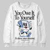 Jordan 4 WMNS 'Forget Me Not' DopeSkill Sweatshirt Owe It To Yourself Graphic Streetwear - White