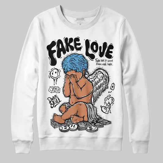 Jordan 10 OG “Steel” DopeSkill Sweatshirt False Love Graphic Streetwear - White