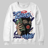Jordan 6 University Blue DopeSkill Sweatshirt Rolling in Money Graphic Streetwear - White