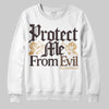 Jordan 5 “Earth/Metallic Gold” DopeSkill Sweatshirt Protect Me From Evil Graphic Streetwear - White