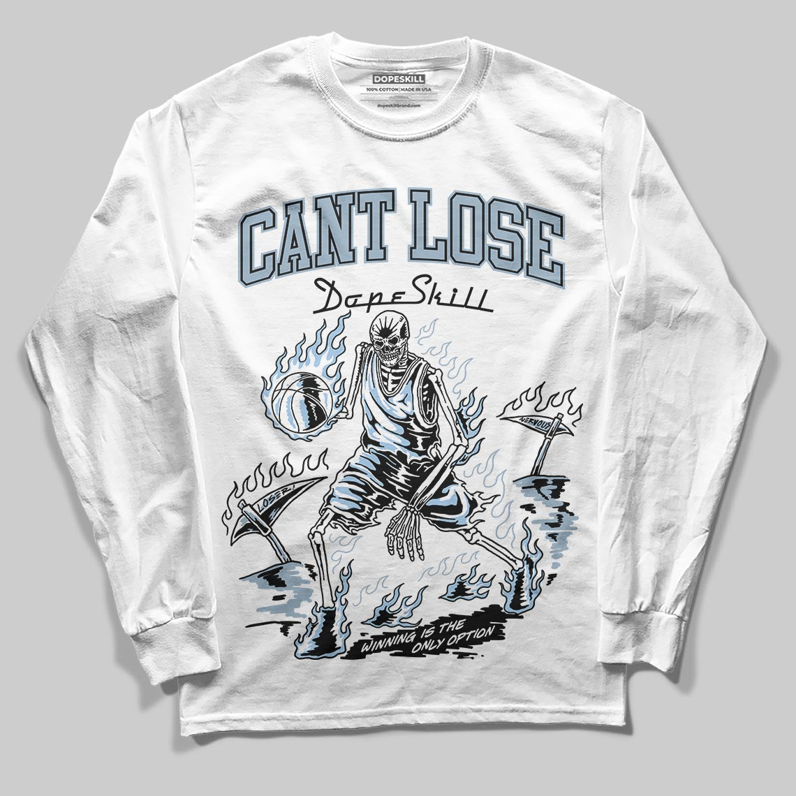 Jordan 40 “Blue Suede” DopeSkill Long Sleeve T-Shirt Cant Lose Graphic Streetwear - White 