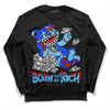 Travis Scott x Jordan 4 Retro 'Cactus Jack' DopeSkill Long Sleeve T-Shirt Born To Be Rich Graphic Streetwear - black