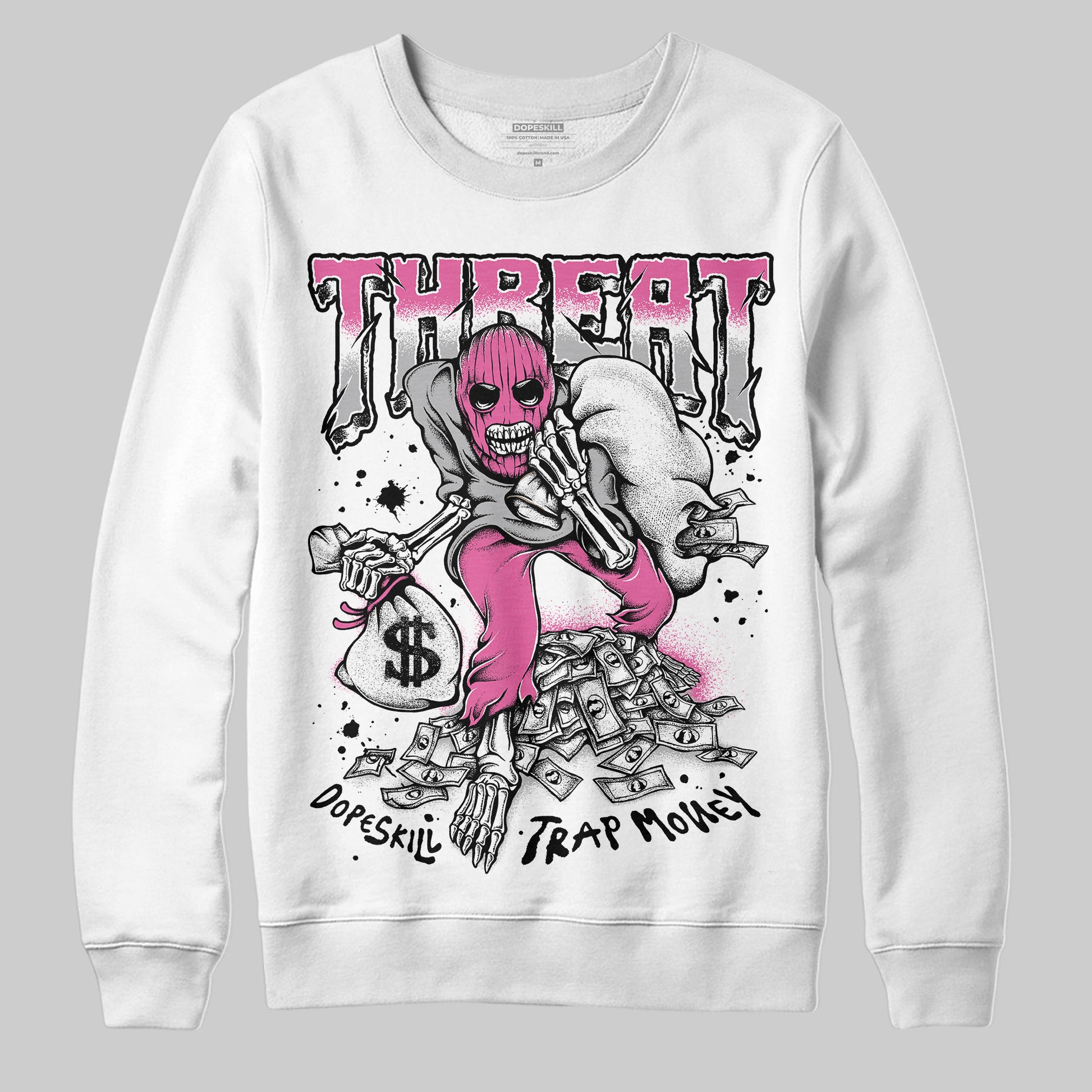 Asics Gel-Kayano 14 ‘Cream Sweet Pink’ DopeSkill Sweatshirt Threat Graphic Streetwear - White