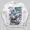 Jordan 8 Retro 'Aqua' 2025 DopeSkill Long Sleeve T-Shirt Side Hustle Graphic Streetwear - White 