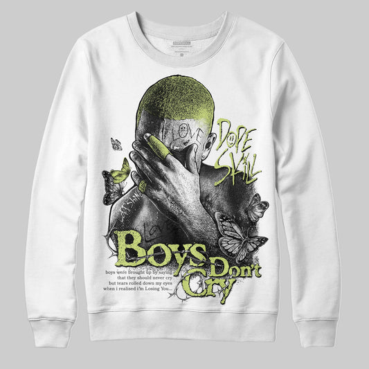 Jordan 4 GS “Light Lemon Twist” DopeSkill Sweatshirt Boys Don't Cry Graphic Streetwear - White 