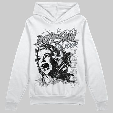 Jordan 5 Retro Wolf Grey (2026) DopeSkill Hoodie Sweatshirt Fix Your Energy Graphic Streetwear - White