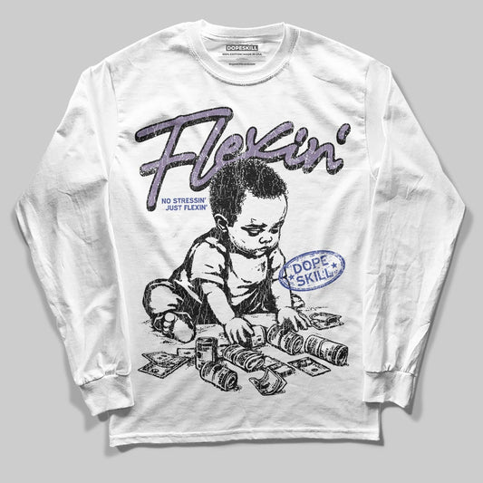 Jordan 1 Retro Low OG Zion Williamson Voodoo Alternate DopeSkill Long Sleeve T-Shirt Flexin' Graphic Streetwear - White 