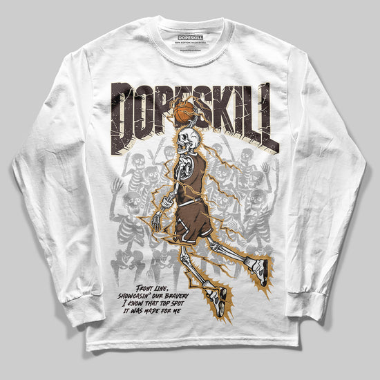 Jordan 5 “Earth/Metallic Gold” DopeSkill Long Sleeve T-Shirt Thunder Dunk Graphic Streetwear - White