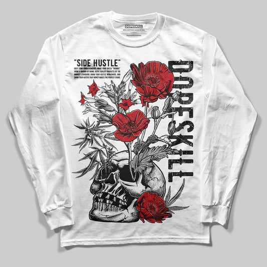 Jordan 3 OG “Black Cement” DopeSkill Long Sleeve T-Shirt Side Hustle Graphic Streetwear - White