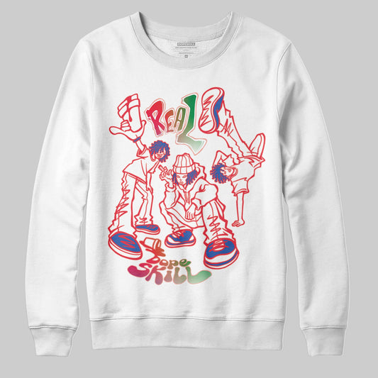 Jordan 11 Retro 285 Atlanta DopeSkill Sweatshirt Real Y2K Players Graphic Streetwear - White