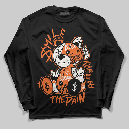 Jordan 1 Retro High OG Shattered Backboard (2025) DopeSkill Long Sleeve T-Shirt Smile Through The Pain Graphic Streetwear - Black