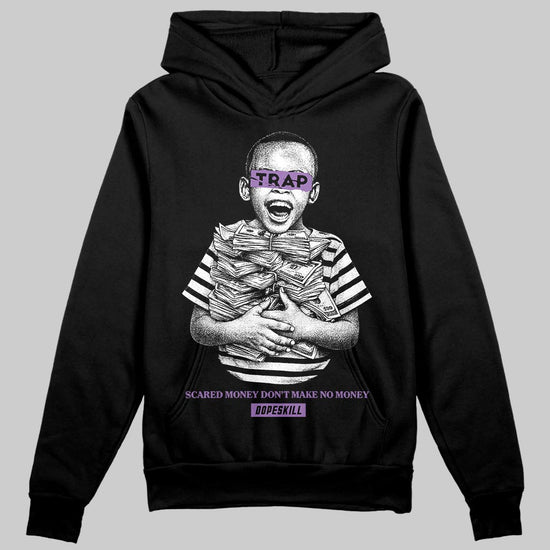 PURPLE Sneakers DopeSkill Hoodie Scared Money Don't Make No Money Graphic Streetwear - Black