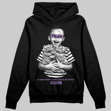 PURPLE Sneakers DopeSkill Hoodie Scared Money Don't Make No Money Graphic Streetwear - Black