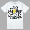 Jordan 5 Aqua DopeSkill T-Shirt No Money No Funny Graphic Streetwear - White