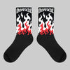 White Thunder 4s DopeSkill Sublimated Socks FIRE Graphic