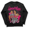 Jordan 1 Low GS “Fierce Pink” Dopeskill Long Sleeve T-Shirt Queen Of Hustle Graphic Streetwear - Black