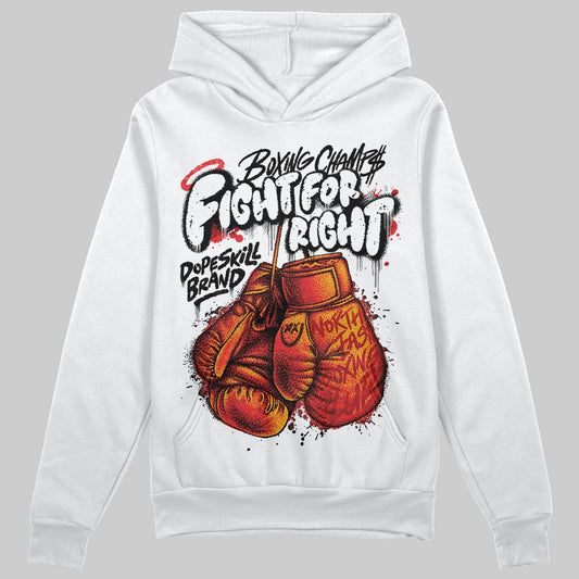 Black and White Sneakers DopeSkill Hoodie Sweatshirt Fight For Right Graphic Streetwear - White 